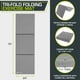thumbnail image 2 of Colchoneta de ejercicio ProSourceFit, plegable en tres pliegues, 6 x 2 pies, gris, 2 of 5