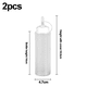 thumbnail image 2 of Juego de 2 dispensadores de alimentos transparentes y duraderos, sin fugas, con tapa para salsas, aceite y condimentos., 2 of 5