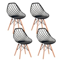 Klik Muebles - Pack De 4 Sillas Eames Enrejada Mesh - Negra