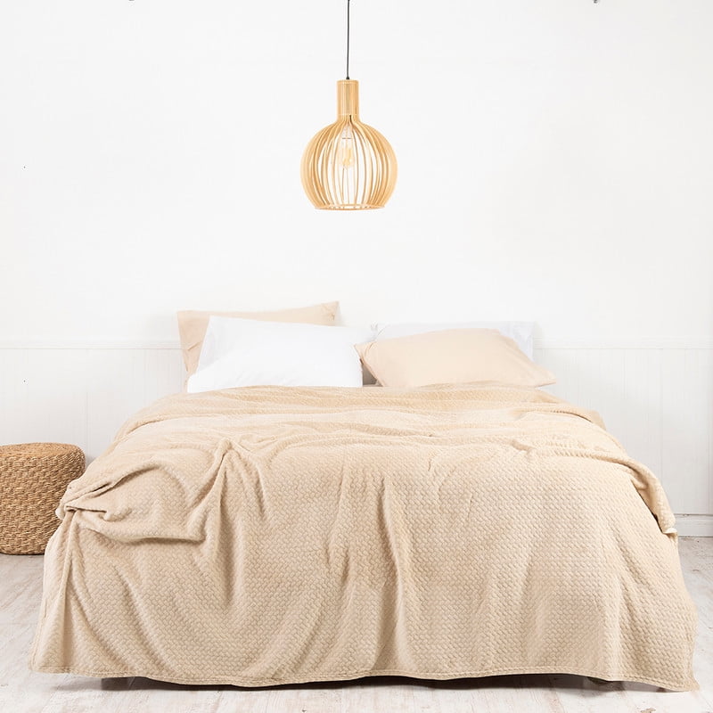Mashini - Frazada Coral Embossed 2 P Beige