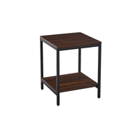 Habita2 Chile - Mesa Lateral Texas 2 Niveles Simil Madera Oscura Para Living