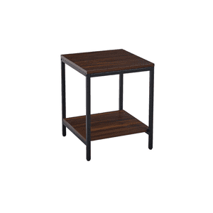 Habita2 Chile - Mesa Lateral Texas 2 Niveles Simil Madera Oscura Para Living