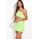 thumbnail image 3 of Vestido Mini de Punto Liso de Doble Capa con Cuello Halter y Abertura Frontal, 3 of 5