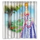 thumbnail image 1 of Cortina de ducha de Cenicienta, juego de cortina de baño con ganchos, tamaño 60 x 72 pulgadas, 1 of 3