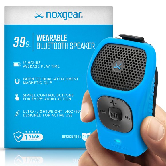 Altavoz Bluetooth noxgear 39 g con clip azul