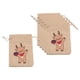 thumbnail image 4 of 6 Bolsas De Arpillera Con Cordón Y Diseño Navideño De 4 X 5,5 Pulgadas Para Fiestas, Renos, 4 of 5