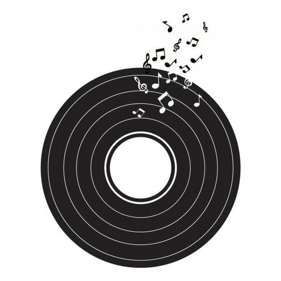Decomural Vinyl Record Retro Music Notes WS-44303