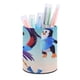 thumbnail image 1 of TOTS-theme Cylinder Pen Holder Pencil Organizer with Flannel Lining PVC Leather Material Cardboard Base for study work 10*8CM, 1 of 6