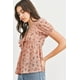 thumbnail image 3 of Top Floral con Lazo en la Parte Delantera y Estampado Waffle L, 3 of 7