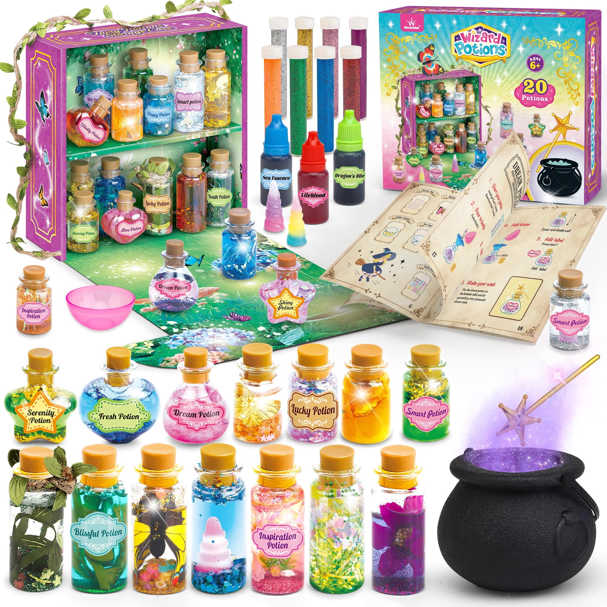 Kit De Manualidades Wookidel Fairy Magic 20 Botellas De Poción