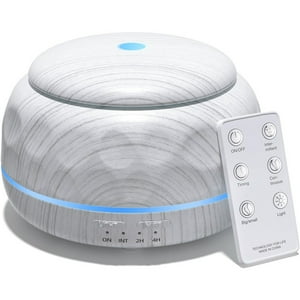 Veat00L - Difusor De Aceite Esencial, Humidificador De Aromaterapia De 300Ml, Pequeño Difusor Doméstico Con Control Remoto Y 7 Luces Ambientales Led De Color