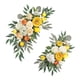 thumbnail image 2 of 2 Piezas De Flores De Seda Colgantes, Corona De Arco De Boda Para Pared De Granja, Boda, Amarillo Y Blanco, 2 of 5