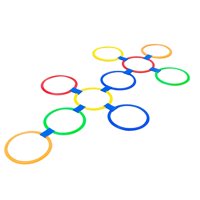 Magideal - Anillos Y Conectores De Rayuela, Equipo De Entrenamiento Sensorial, Anillos De Suelo Para Saltar Círculos De Rayuela Para Jardín Y Patio Trasero, 10 , 15 Pulgadas