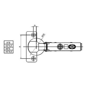 Bisagra Rincon Dvp 90Â° Con Cierre Suave (Tornillo)