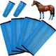 thumbnail image 3 of Botas de mosca de caballo Conjunto de 4 - Leggins de caballo de malla de actualización con marco de cuero, protección contra la mosca de la pierna (azul), 3 of 3