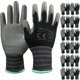 thumbnail image 1 of Guantes de Trabajo JM-FUHAND Talla XL, 12 pares, Negro/Gris, PU, 1 of 6