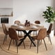 thumbnail image 1 of Comedor Mesa Redonda Equiz 120cm Madera | Base X Negro + 6 Sillas Isidora, 1 of 6