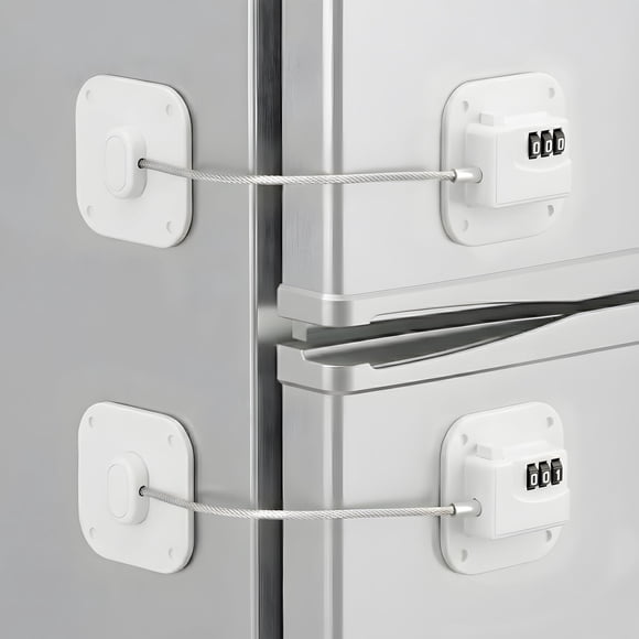 Cerradura para refrigerador Tickselect de 2 piezas con código de combinación, resistente