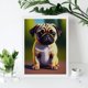 thumbnail image 4 of Kit de Pintura de Diamantes 5D Diseño Pug Desmarcar 30x40cm, 4 of 6