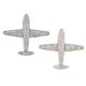 thumbnail image 5 of 2 Piezas Hombres Avión Broche Collar Pin Ramillete Moda Cristal Insignia Joyería, 5 of 5