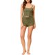 thumbnail image 2 of INSPIRE CHIC Conjunto de Pijama de Punto para Mujer Regreso a Clases Camiseta de Tirantes Finos y Pantalones Cortos con Decoración de Lazo para Primavera Verano M Verde, 2 of 6