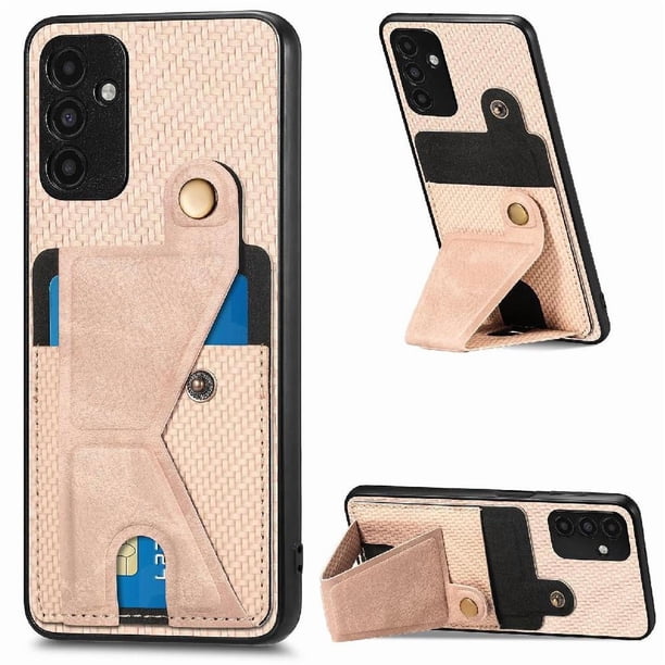 Funda Resistente para Samsung Galaxy A13 5G con Tarjetero y Soporte, Diseño Magnético Blanco