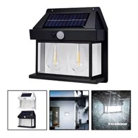 Genérico - Farol Solar Aplique Pared 2 Ampolletas Led Sensor Luz Fría
