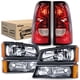 thumbnail image 1 of Conjunto de faros y luces traseras compatible con Chevy Silverado, 1 of 9
