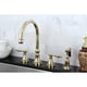 thumbnail image 2 of Grifo de cocina Kingston Brass Naples de montaje sobre cubierta con rociador de latón, 2 of 3