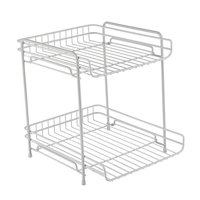 Bothyi - Organizador De Gabinete, Soporte De Escritorio Ahorrador De Espacio Para Sala De Estar, Baño, Oficina, Blanco