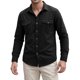 thumbnail image 1 of INSPIRE CHIC Camisa de Trabajo Casual para Hombre con Bolsillos en el Pecho, Manga Larga, Camisa de Carga para Exteriores XL Negro, 1 of 6