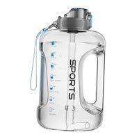 Magideal - Jarra De Agua Jarra De Agua De Gran Capacidad, Boca Ancha Con Correa, Asa De Transporte, Taza Portátil, Botella De Agua Con Pajitas Para Actividades D Claro 1700Ml