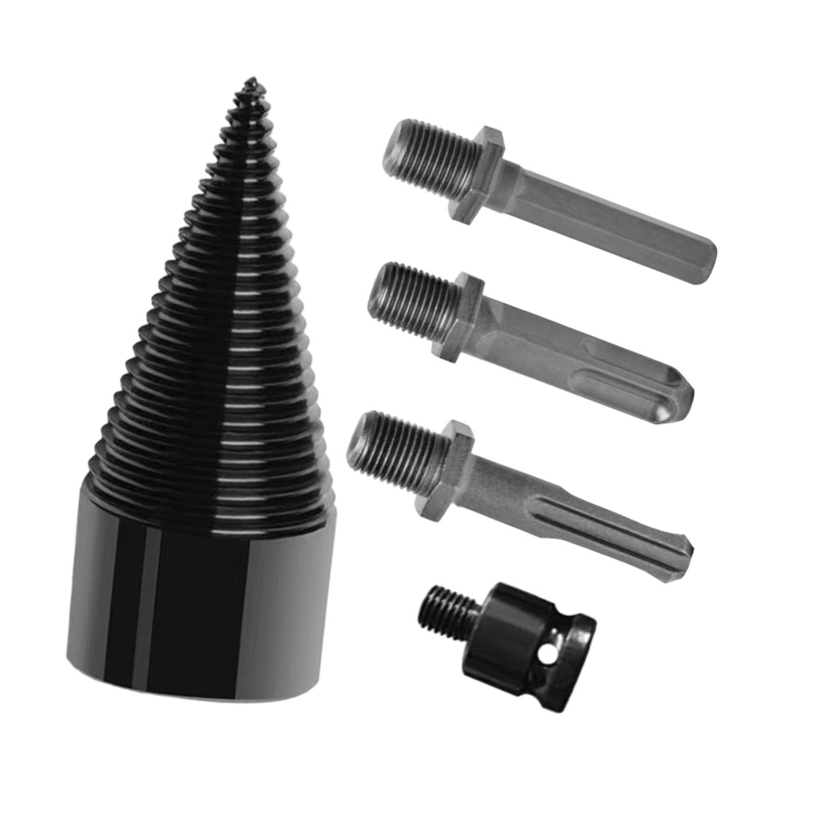 Ioensy - Broca Para Leña, Controlador De Cono Para Dividir Leña De Acero Para El Hogar Familiar