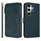 thumbnail image 2 of Funda Cartera Mariposa para [Samsung Galaxy S25 Ultra] con Soporte y Cremallera Verde oscuro, 2 of 6
