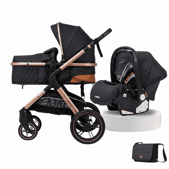 Coche Travel System Con Accesorios LuBabycas X1 Negro