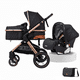 thumbnail image 1 of Coche Travel System Con Accesorios LuBabycas X1 Negro, 1 of 8
