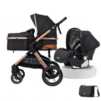 Coche Travel System Con Accesorios Lubabycas X1 Negro