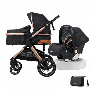 Coche Travel System Con Accesorios Lubabycas X1 Negro