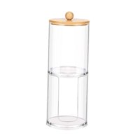 Bothyi - Caja De Almacenamiento De Algodón De Maquillaje Para Decoración Del Hogar De Doble Capa Para Selección De Hilo Dental