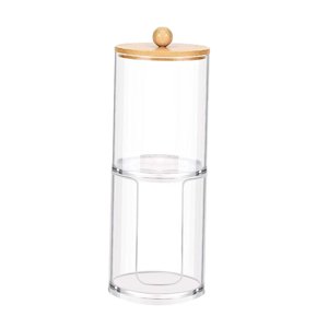 Bothyi - Caja De Almacenamiento De Algodón De Maquillaje Para Decoración Del Hogar De Doble Capa Para Selección De Hilo Dental