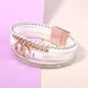 thumbnail image 5 of Pulseras bohemias envolventes de cuero, brazaletes de cuentas doradas para mujer, pulseras infinitas apilables, joyería con cierre, 5 of 6
