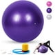 thumbnail image 1 of Pelota de yoga de 75 cm, ideal para fitness, estabilidad, equilibrio y parto, con diseño antiestallido de calidad profesional, ideal para pilates, core y entrenamiento con bomba rápida, ideal para gim, 1 of 7