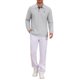 thumbnail image 2 of INSPIRE CHIC Camisa Polo de Hombre con Patrón Piqué de Manga Larga en Contraste de Color para Golf 2XL Gris, 2 of 6