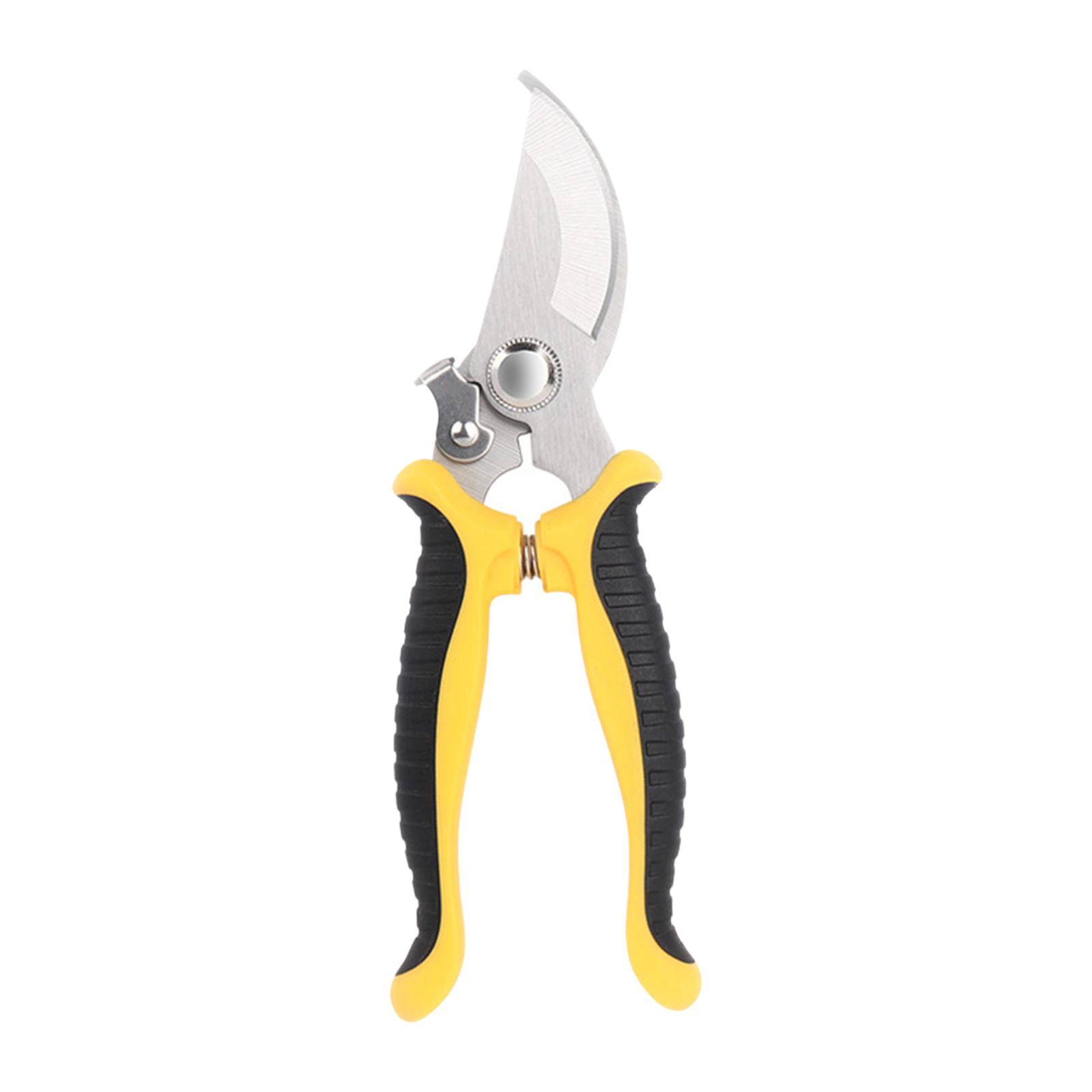 Magideal - Tijeras De Podar, Tijeras De Jardinería, Podadoras De Árboles Multifunción, Tijeras De Podar Manuales Profesionales Para Granjas, Césped, Jardín, Huer Amarillo