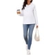 thumbnail image 2 of INSPIRE CHIC Camisetas de maternidad para mujeres Cuello redondo sólido Raglán Manga larga Suave Top de embarazo Ropa casual para mamá 2XL Blanco, 2 of 6