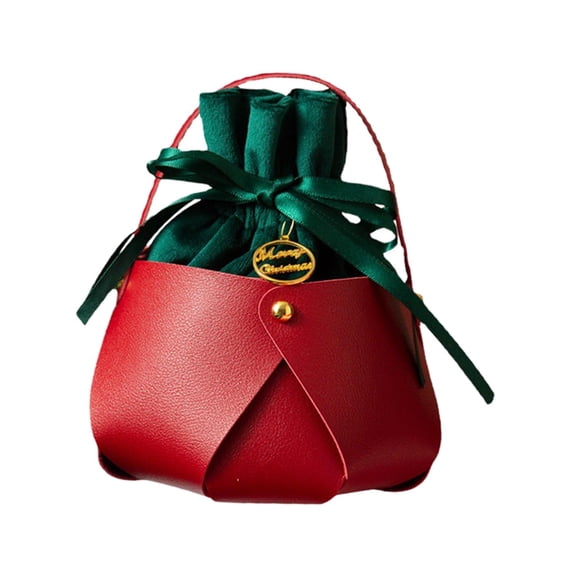 Candy Bag Bolsas De Regalo De Terciopelo De Santa Para El árbol De Navidad Rojo