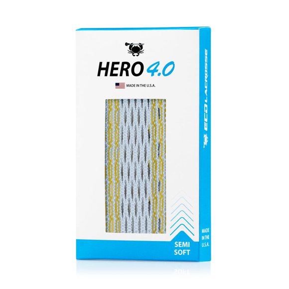 Malla de Lacrosse ECD Lacrosse Hero 4.0 Amarillo Dorado