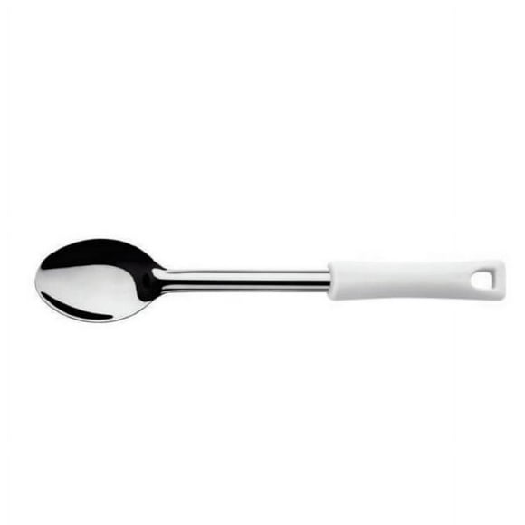 Cuchara Solida Acero Inox 43Cm Mango Blanco