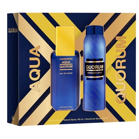 Antonio Puig - Set 2 Piezas Aqua Quorum Edt 100Ml Con Desodorante 150Ml