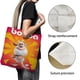 thumbnail image 3 of Booba Bolso de tela con estampado de lienzo para mujer, bolsa de compras reutilizable y estética, con cremallera interior, regalo para mujer, 35 × 40 cm., 3 of 6